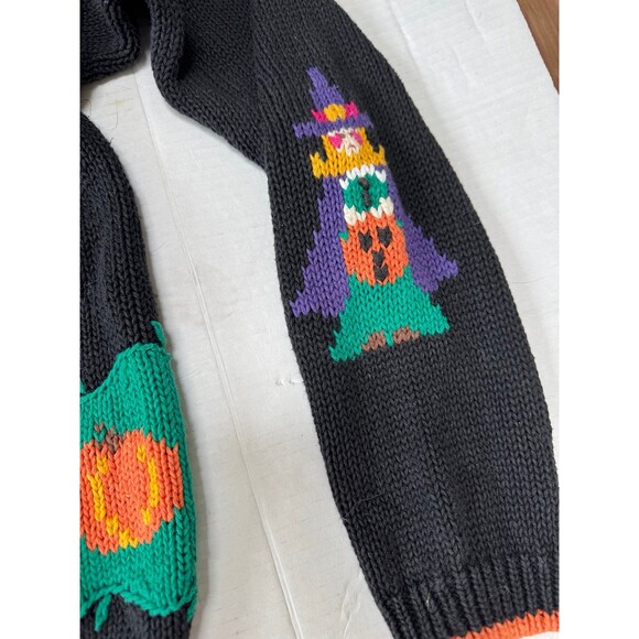Ugly Halloween Hartstrings Knit Sweater Grandma VTG Holiday 3D Cardigan Small - Picture 4 of 8
